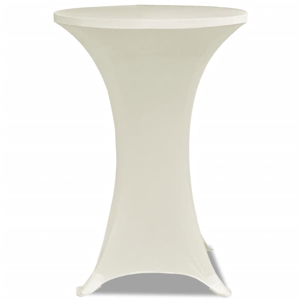 VIDAXL STIBLE TABEL COUND Ø70 cm Creme (2 Stücke)