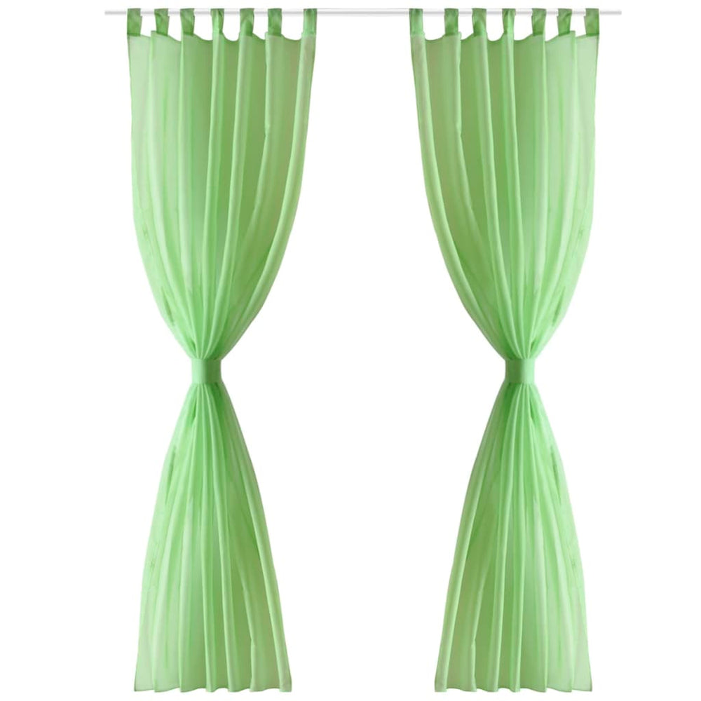 Vidaxl curtain apple green 140x175 cm (2 pieces)