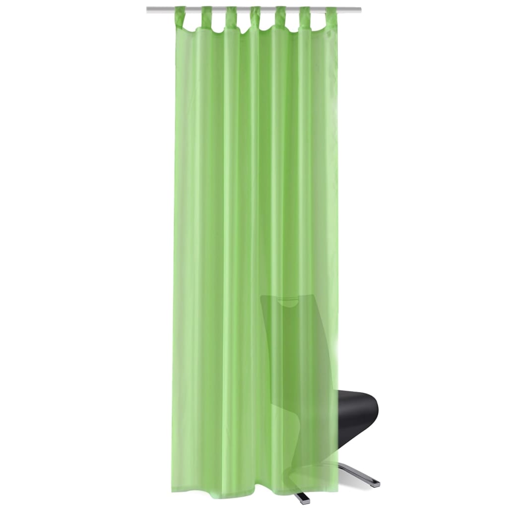 Vidaxl curtain apple green 140x175 cm (2 pieces)