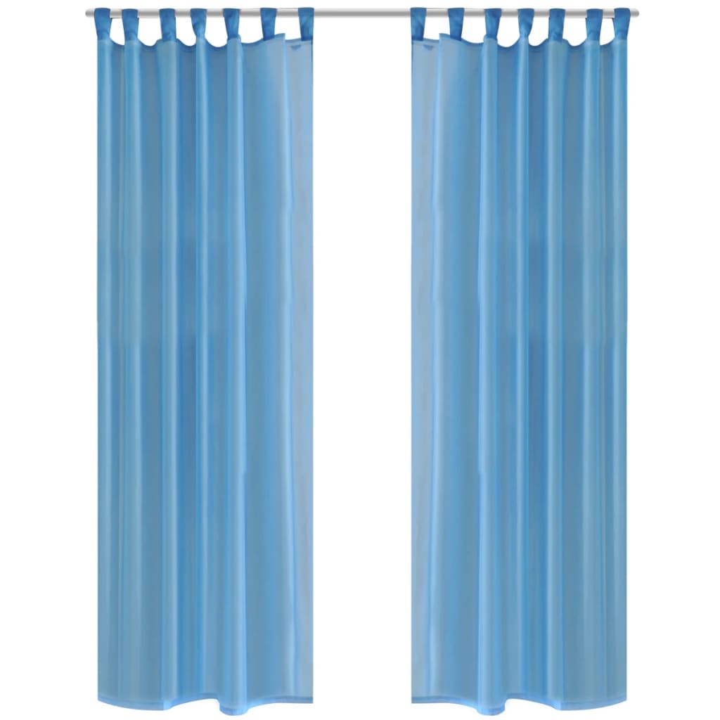 Vidaxl curtain turquoise 140x225 cm (2 pieces)