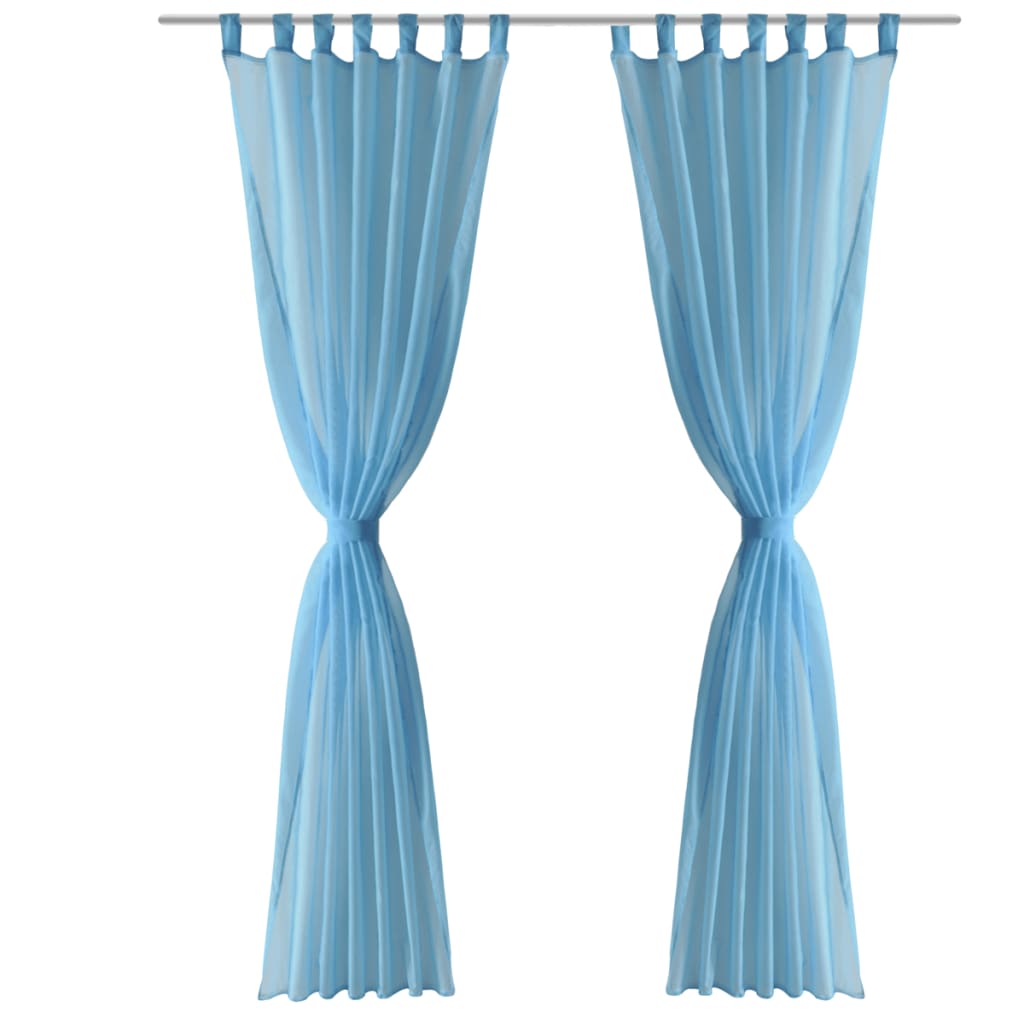 Vidaxl curtain turquoise 140x225 cm (2 pieces)