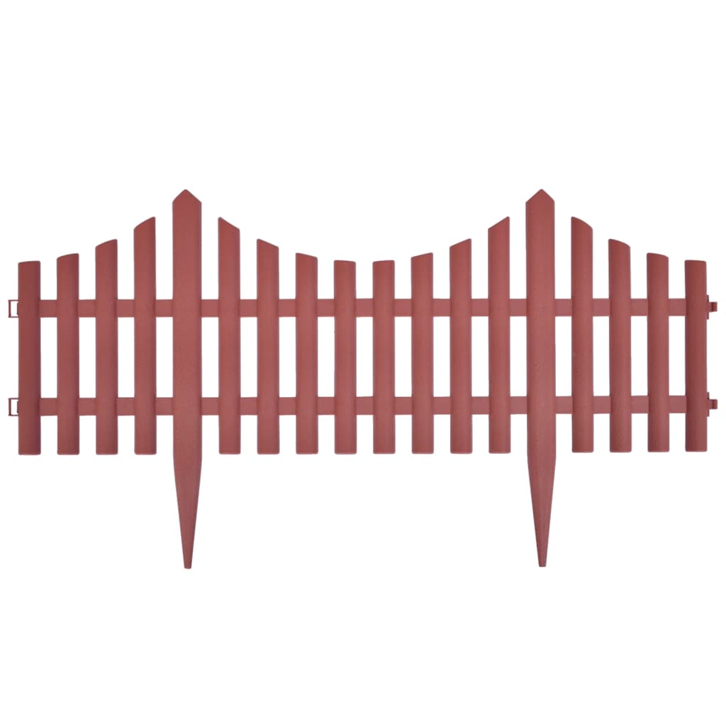 Vidaxl -Gazonkanten 17 St 10 m Brown