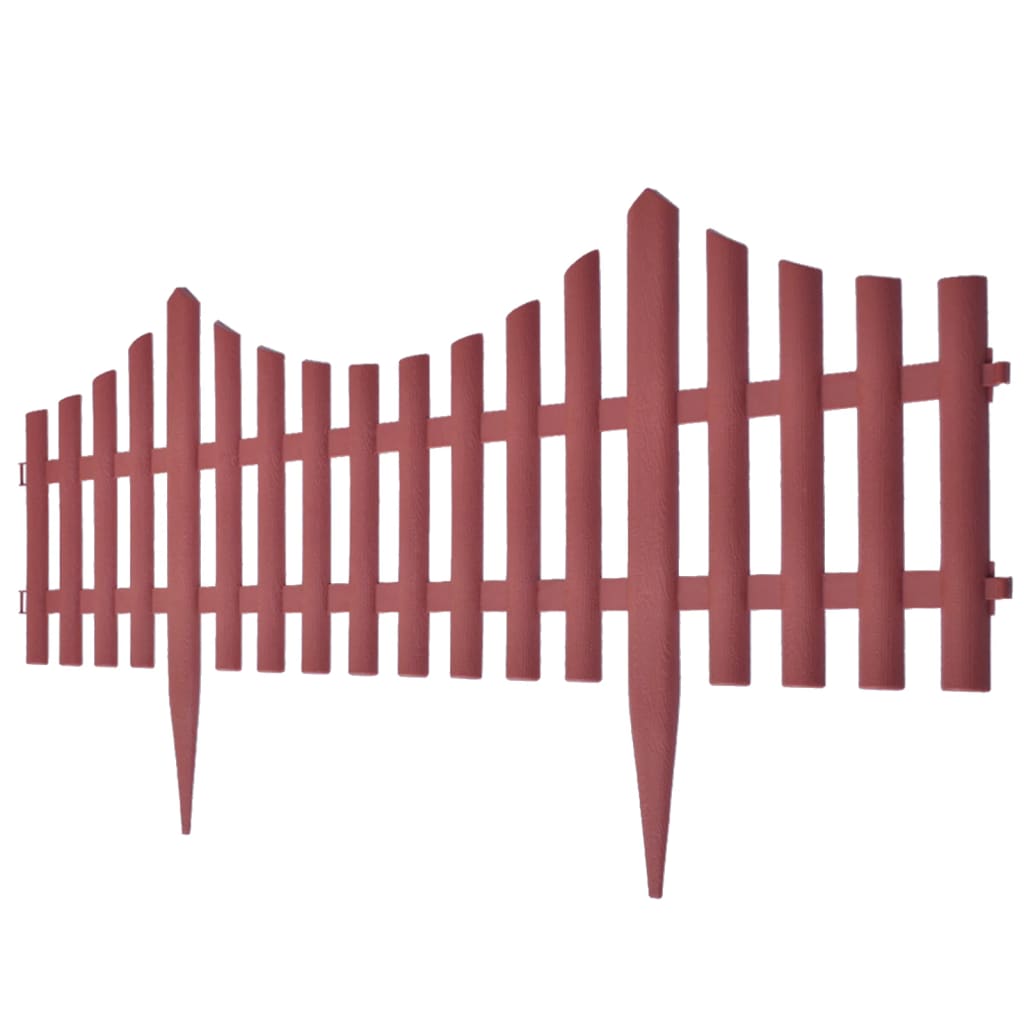 Vidaxl -Gazonkanten 17 St 10 m Brown