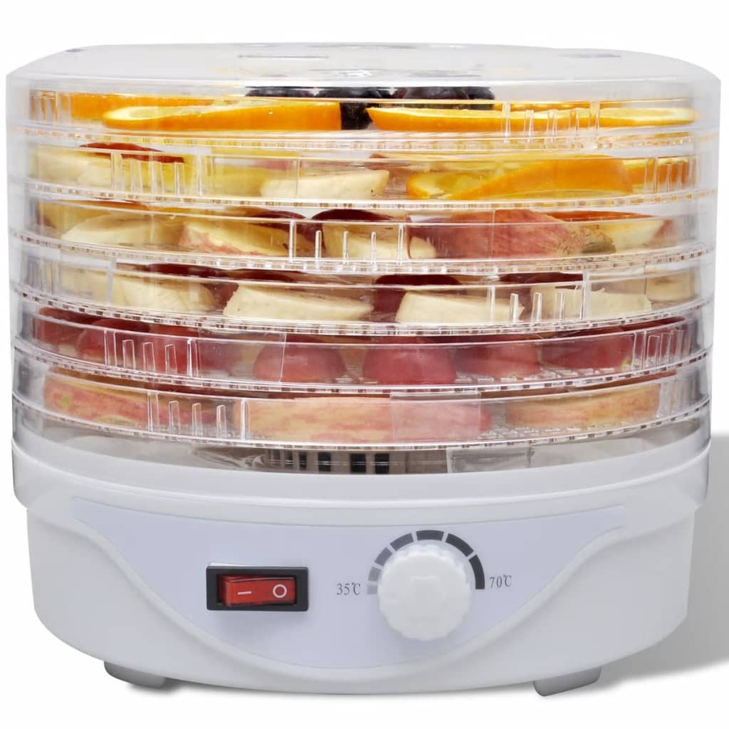 Vidaxl Food Dehydrator with 6 Stackable Drawers, Red