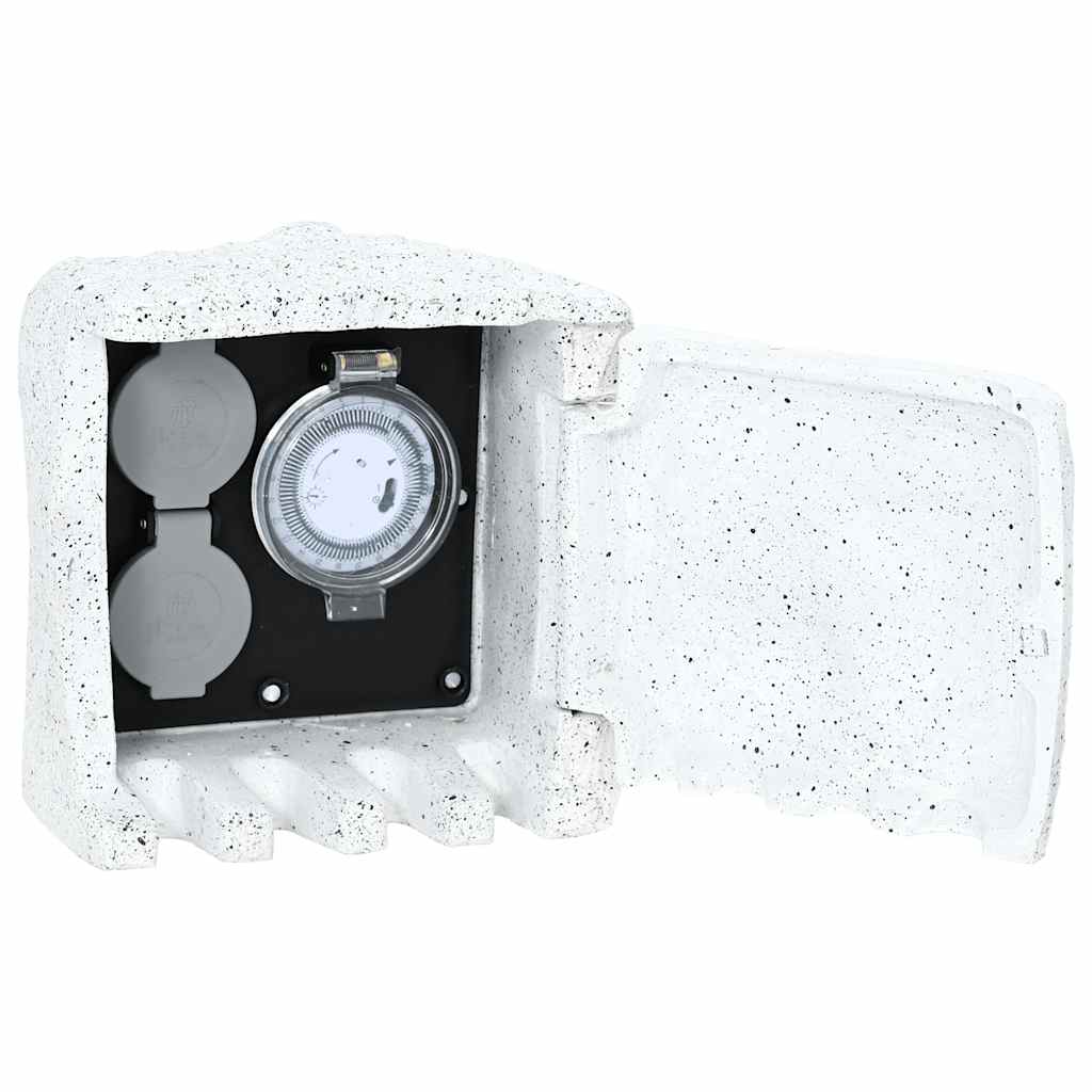 Vidaxl Garden Stopp Kontakt mit Zeitschalter Künstlicher Stein