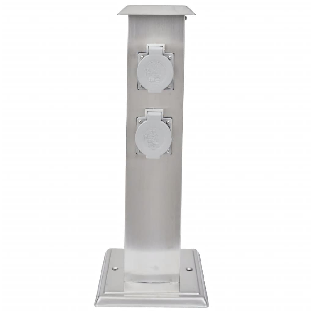 Vidaxl BuitenStopContact auf Säule Edelstahl