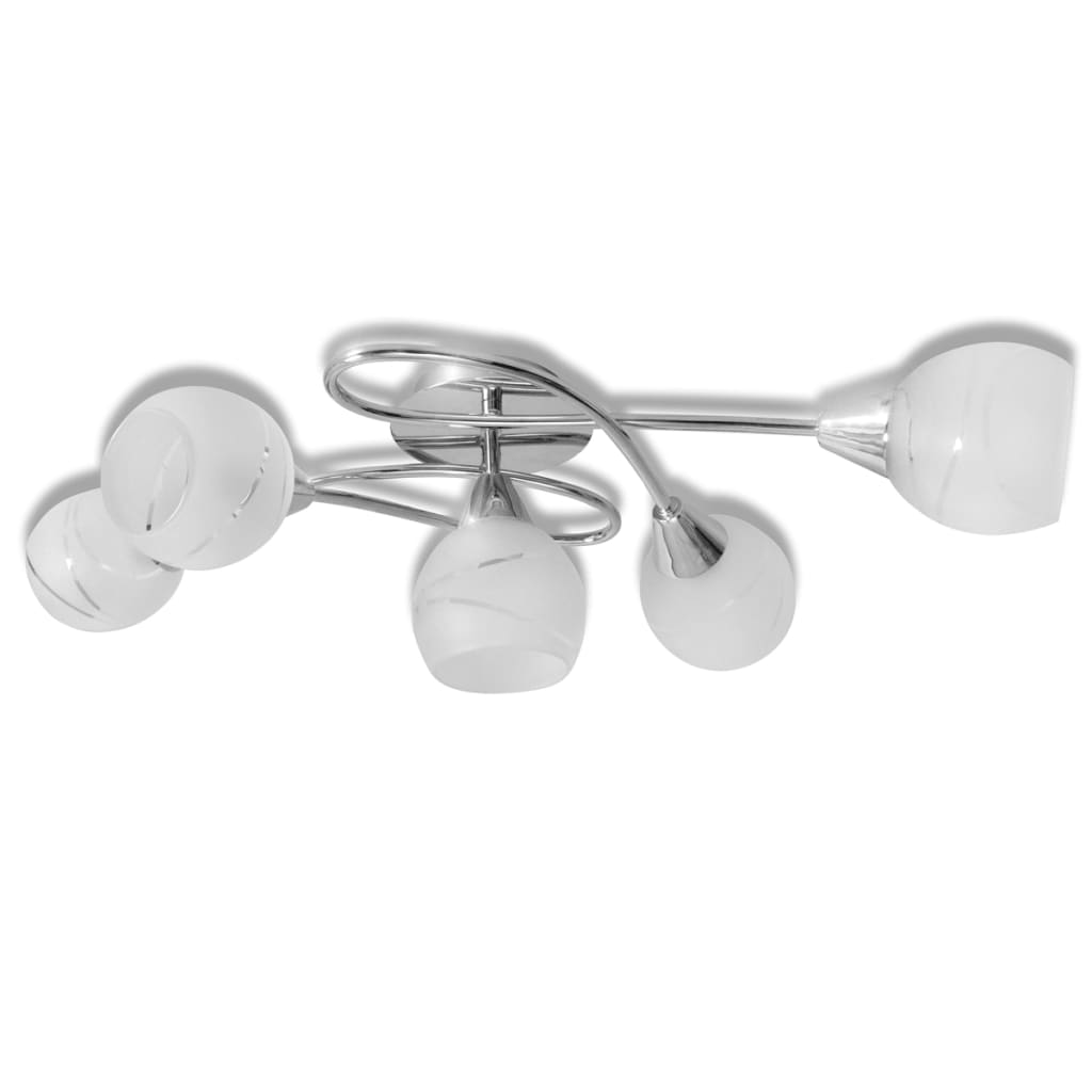 Lampe plafond Vidaxl avec boîtier en verre pour les lampes