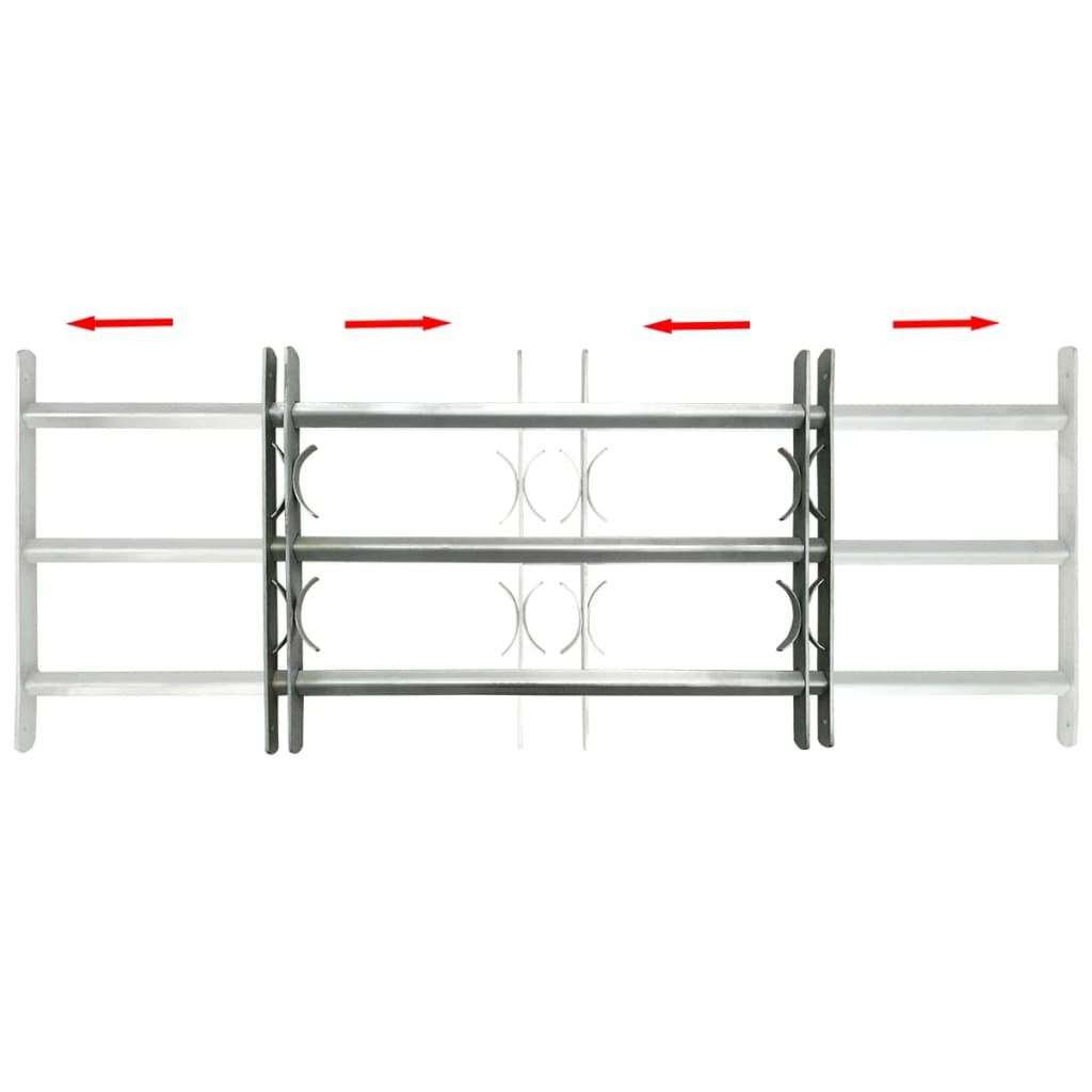 VIDAXL-Fensterschutzschutz mit 3 Cross-Rods 500-650 mm einstellbar
