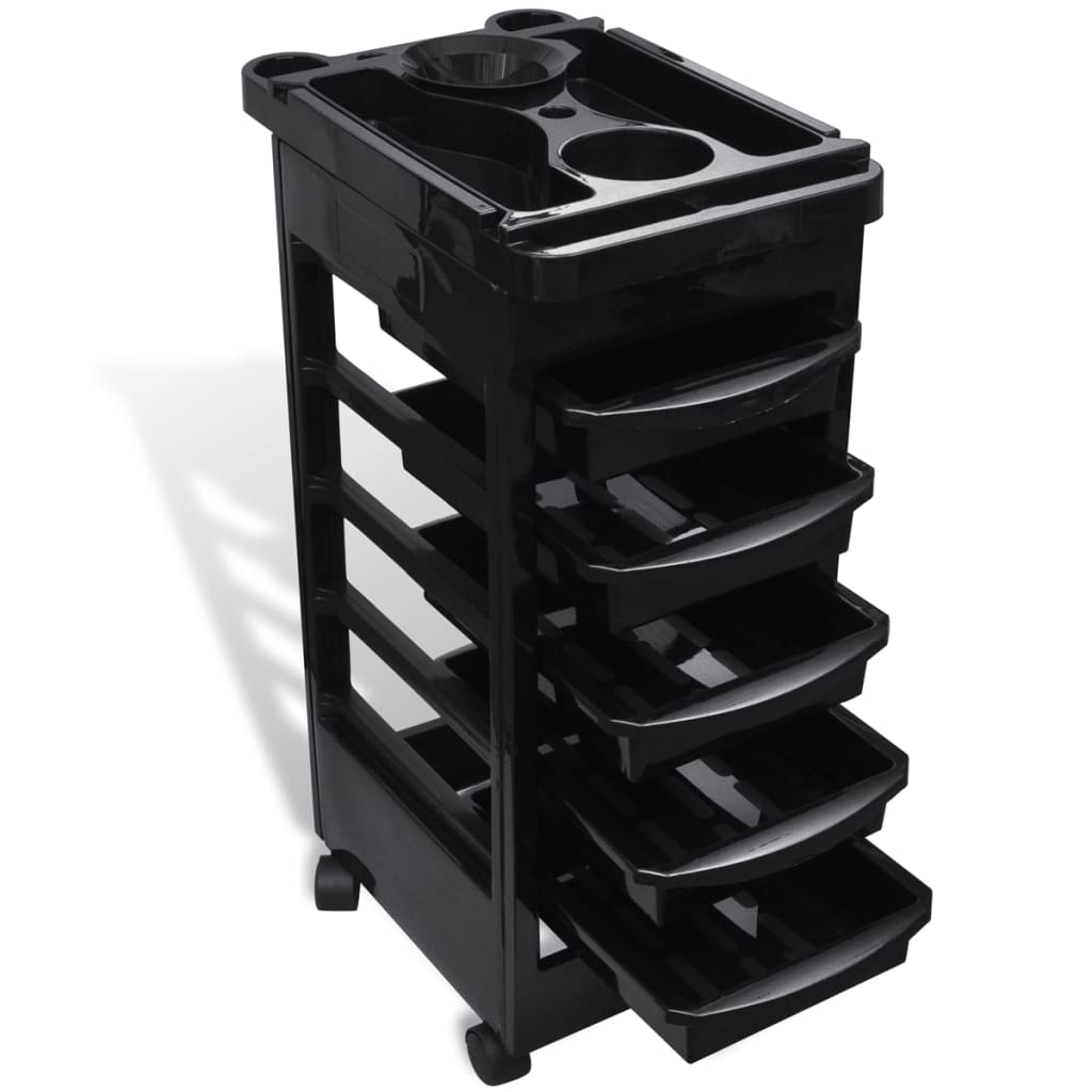 Vidaxl hairdressing trolley on wheels plastic