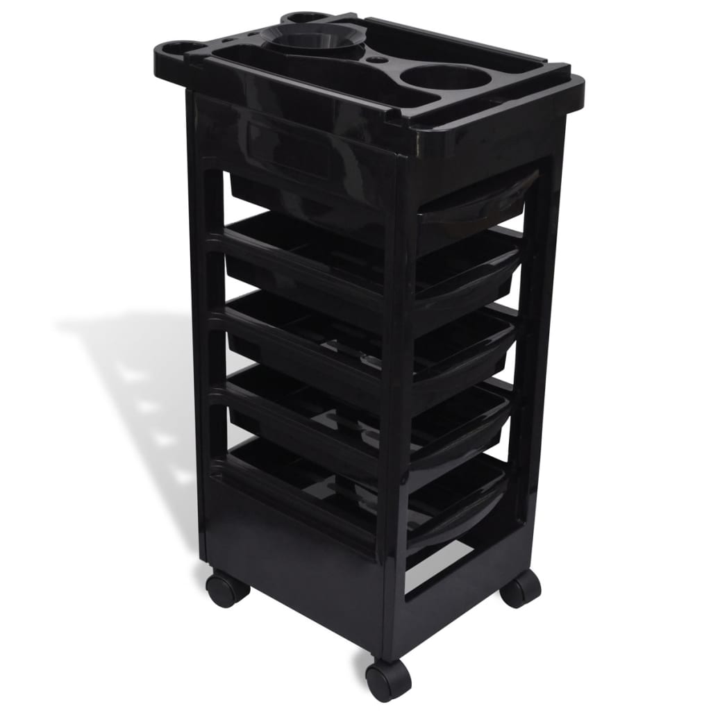 Vidaxl hairdressing trolley on wheels plastic