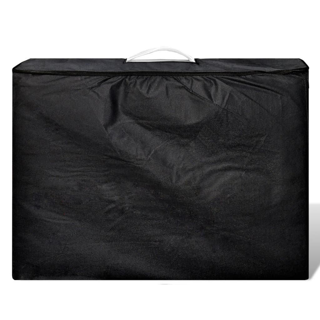 Vidaxl flappbar Massage Table 3 Zonen mat hëlze Frame (Creme)