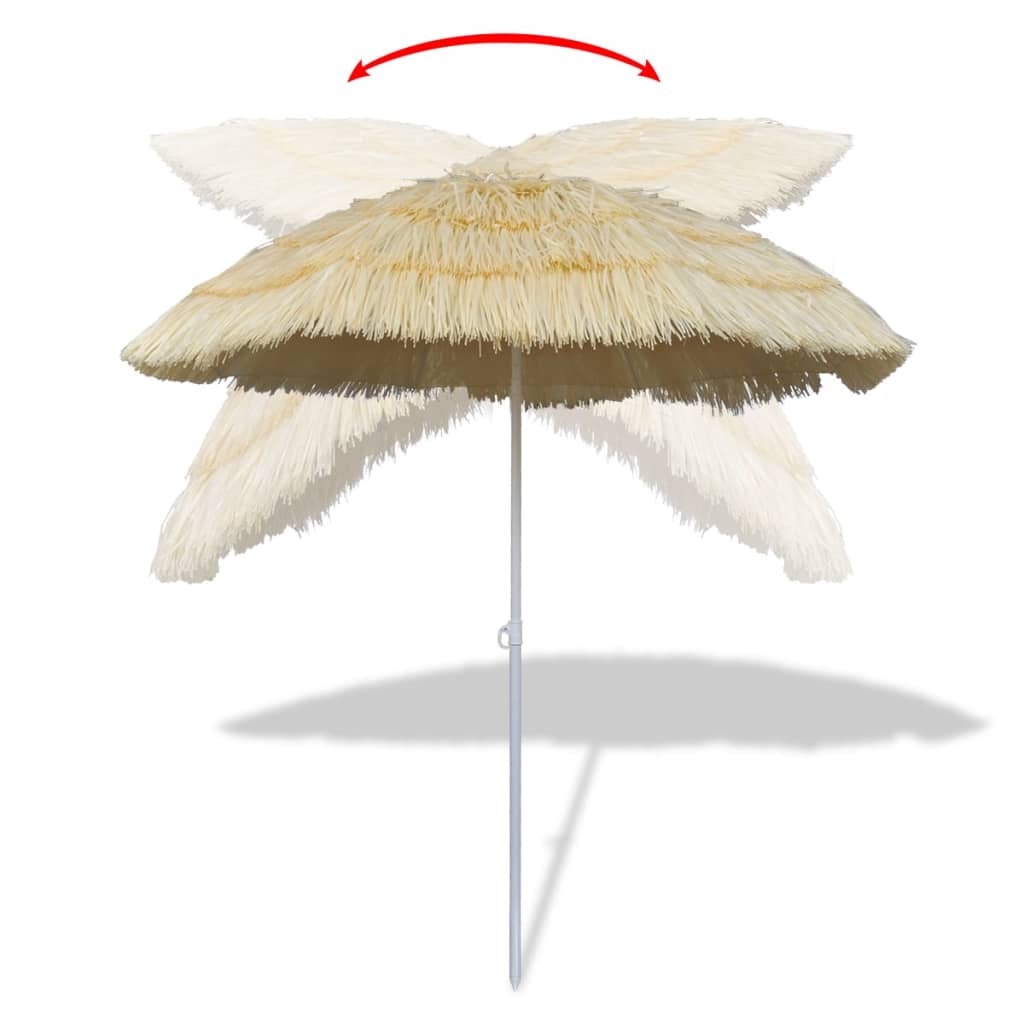 Vidaxl Strandparasol neigten Hawaii -Stil