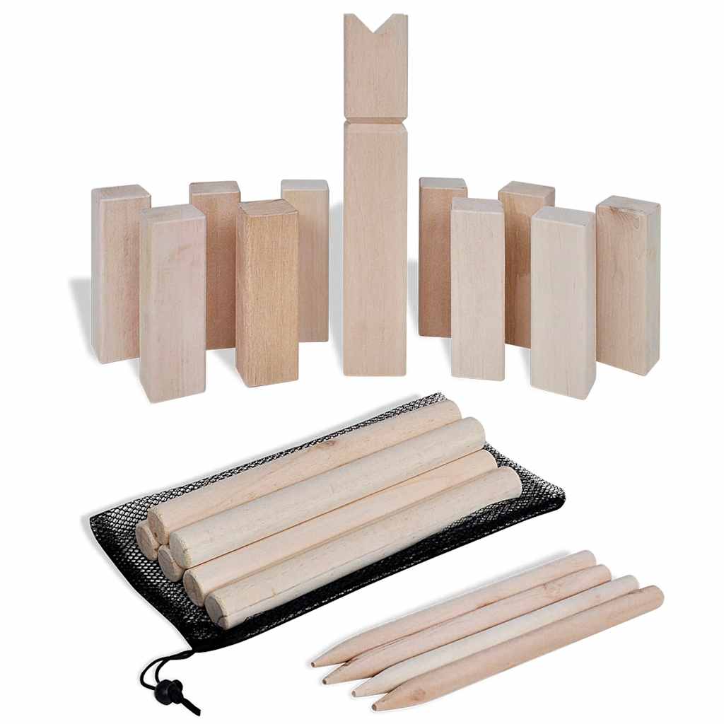 Vidaxl Holzkubb -Spielset