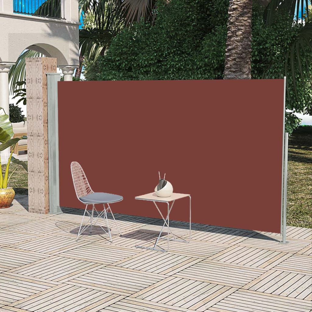 Vidaxl retractable garden screen 160x300 cm brown