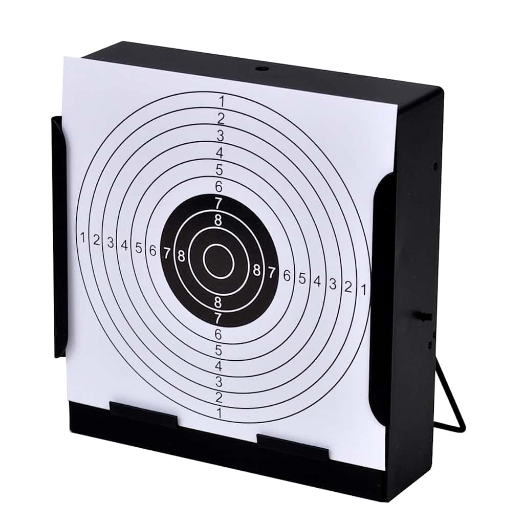 Vidaxl square shooting cabinet with 100 paper targets 14 cm