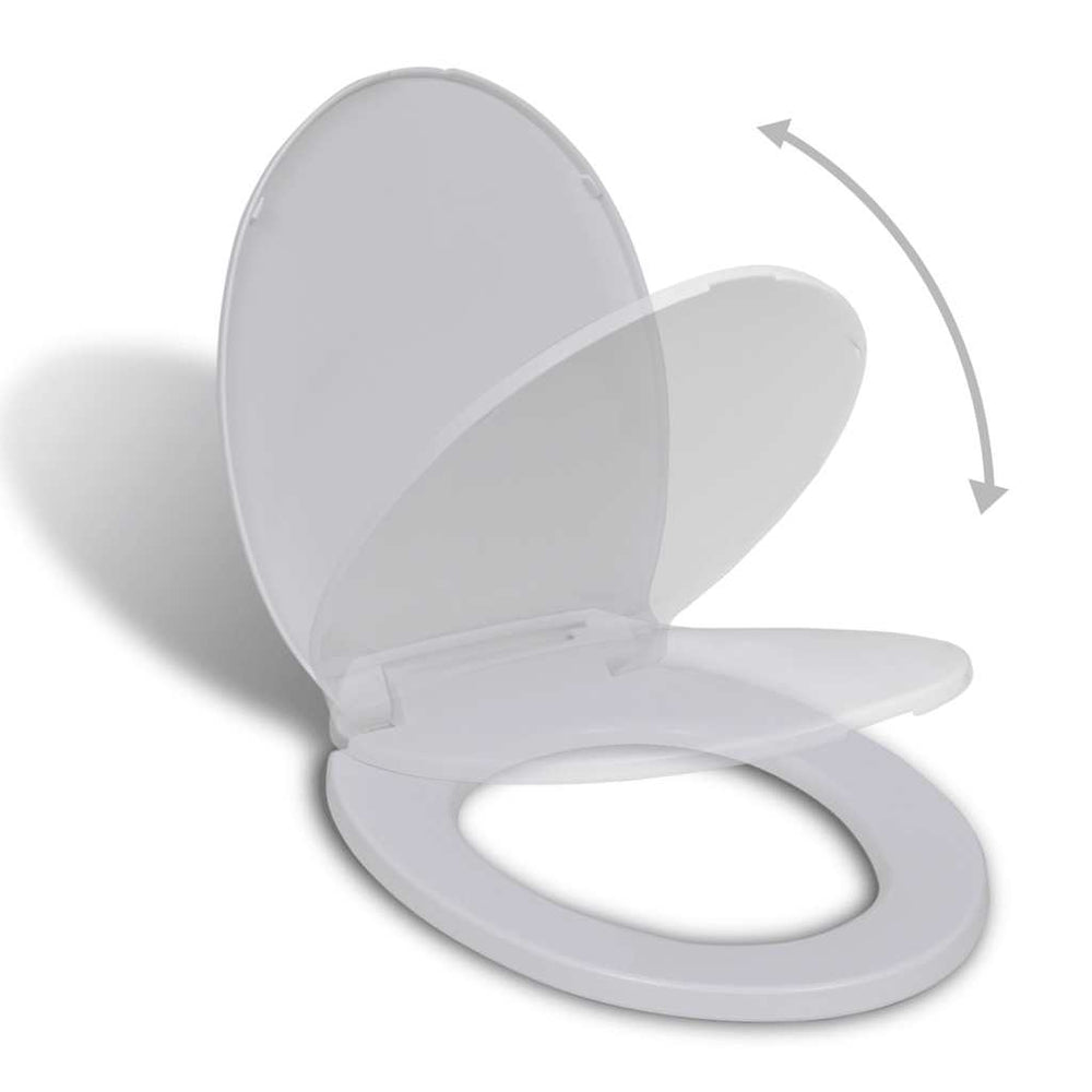 Vidaxl Toilettensitz Soft-Close Oval White