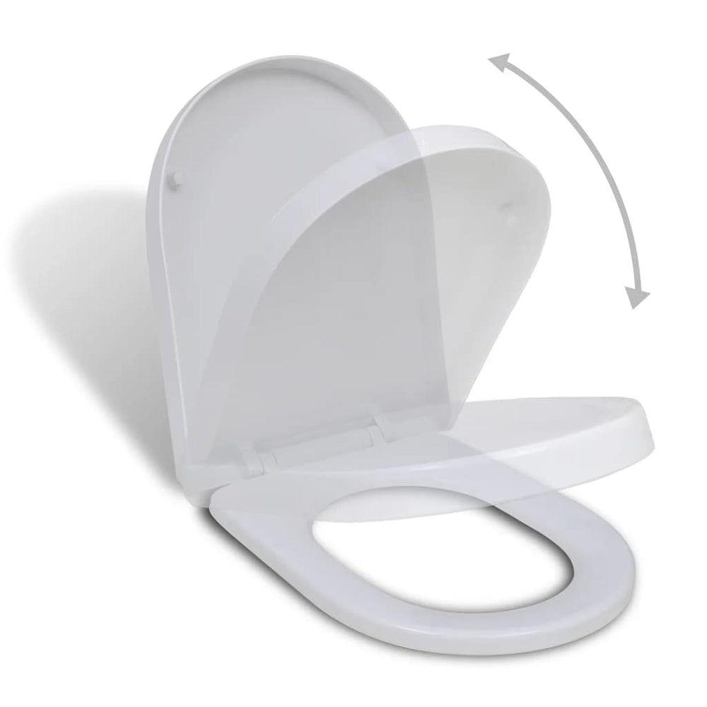 Vidaxl Toilettensitz weiche quadratische weiße Weiße