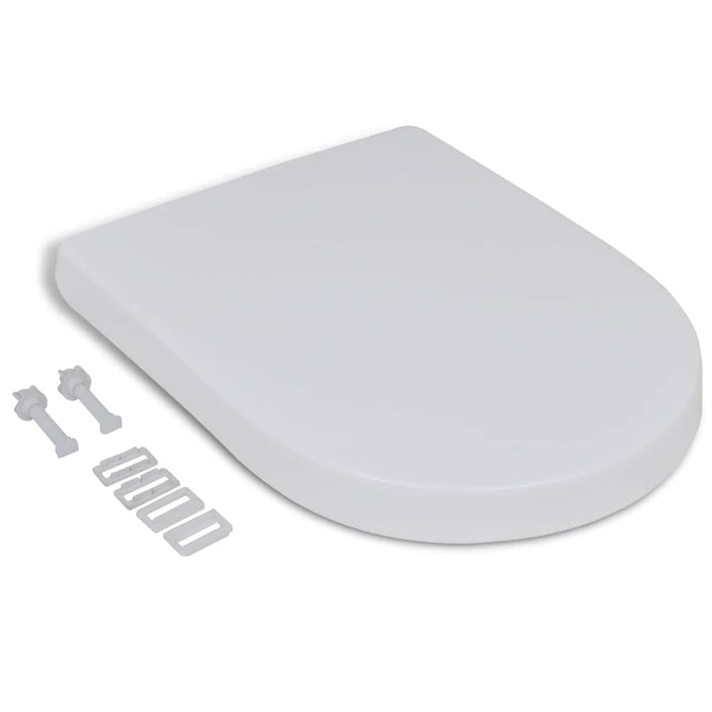 Vidaxl Toilettensitz weiche quadratische weiße Weiße