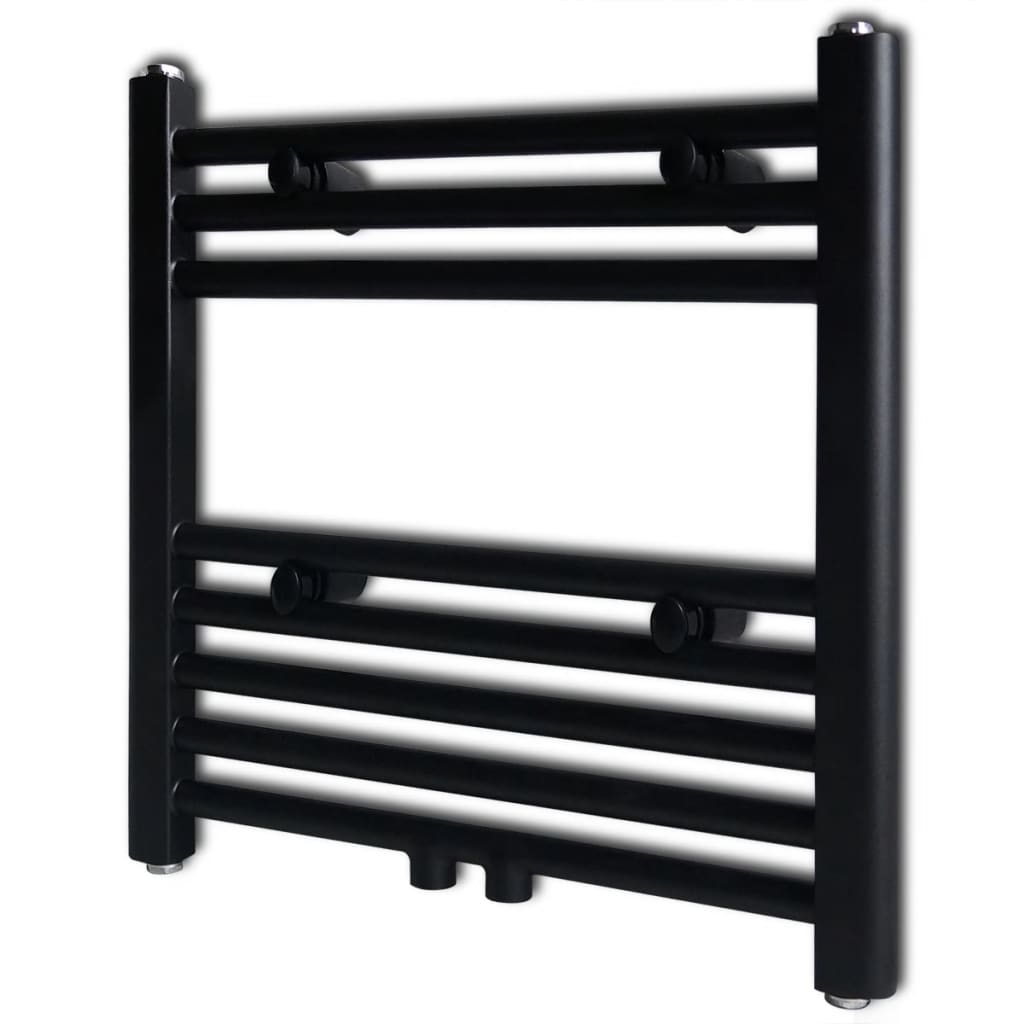 Vidaxl radiator towel rack straight 480x480 mm black
