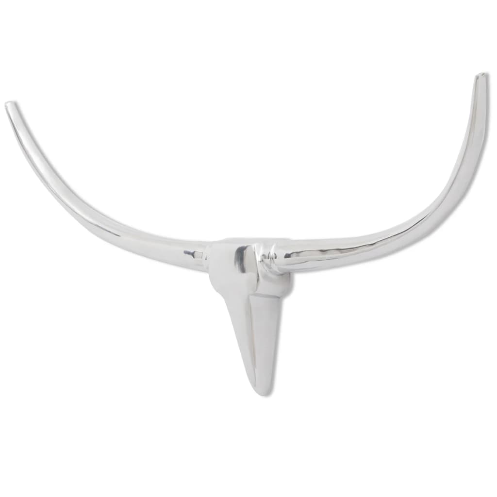 Vidaxl bull head for wall mounting aluminum 96 cm silver colored