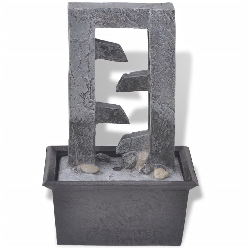 Vidaxl Innenbrunnen mit LED -Licht Polyresin