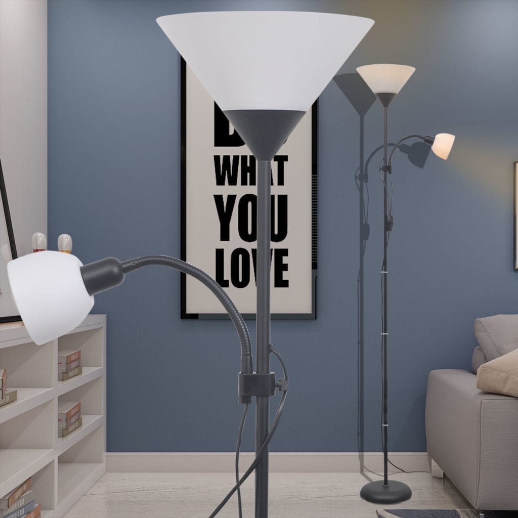Lampadaire vidaxl noir