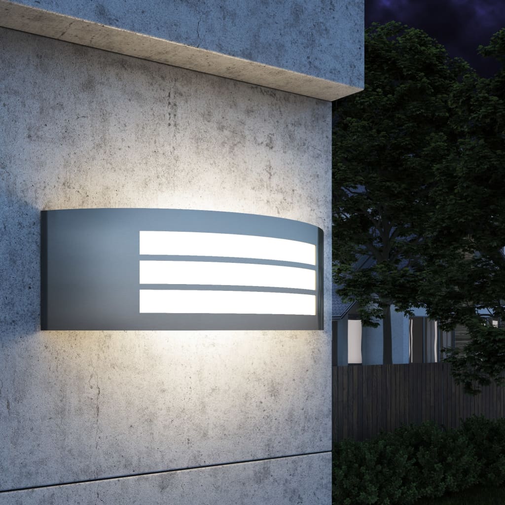 Vidaxl garden wall lamp stainless steel