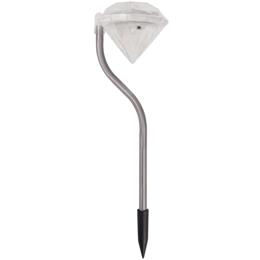 Vidaxl Lámpara de jardín LED de energía solar 6 piezas 9x7.8x29.5 cm