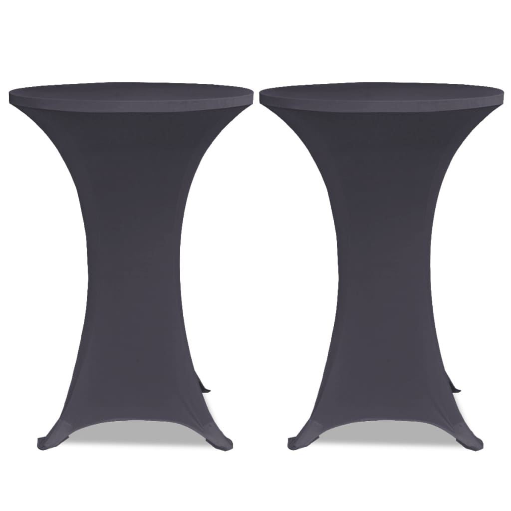 Vidaxl table cover stretch anthracite 2 pcs