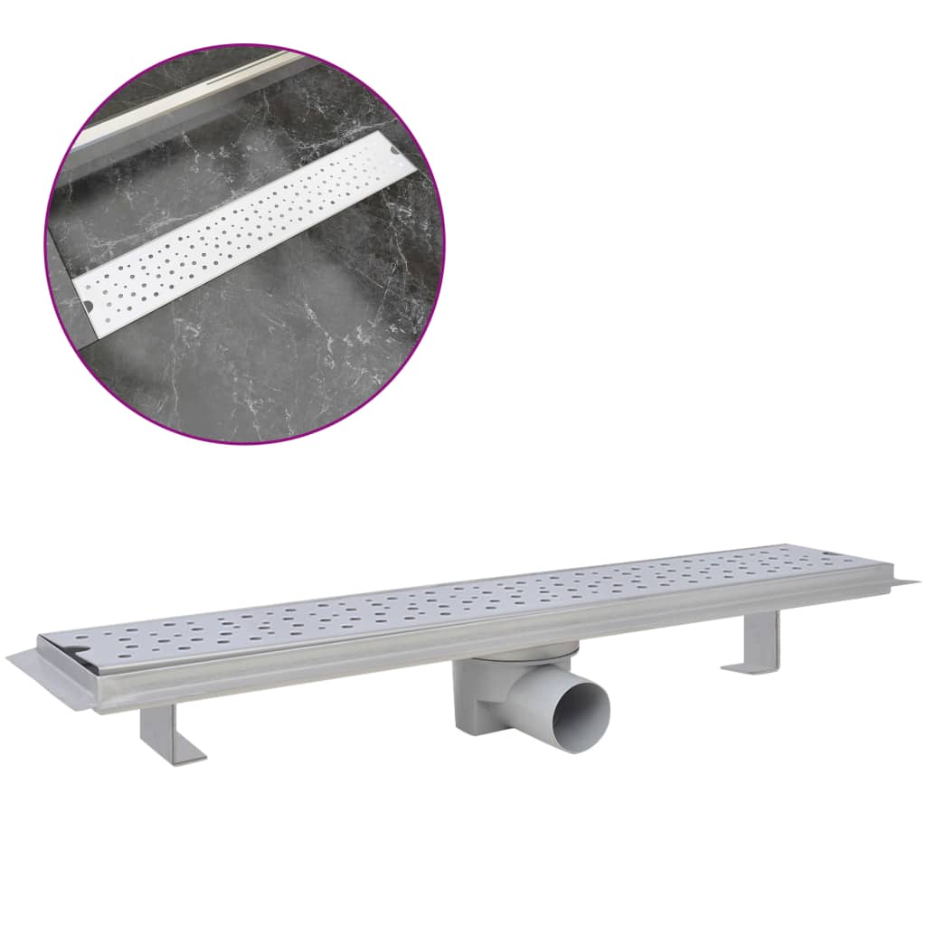 Vidaxl Duschabfluss rechteckige Blase 630 x 140 mm Edelstahl