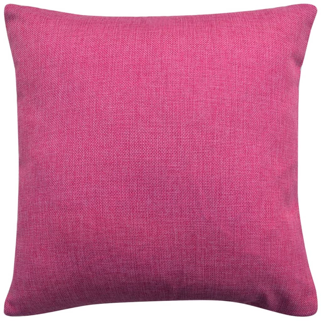 Vidaxl cushion covers set of 4, linen look, pink, 40x40 cm
