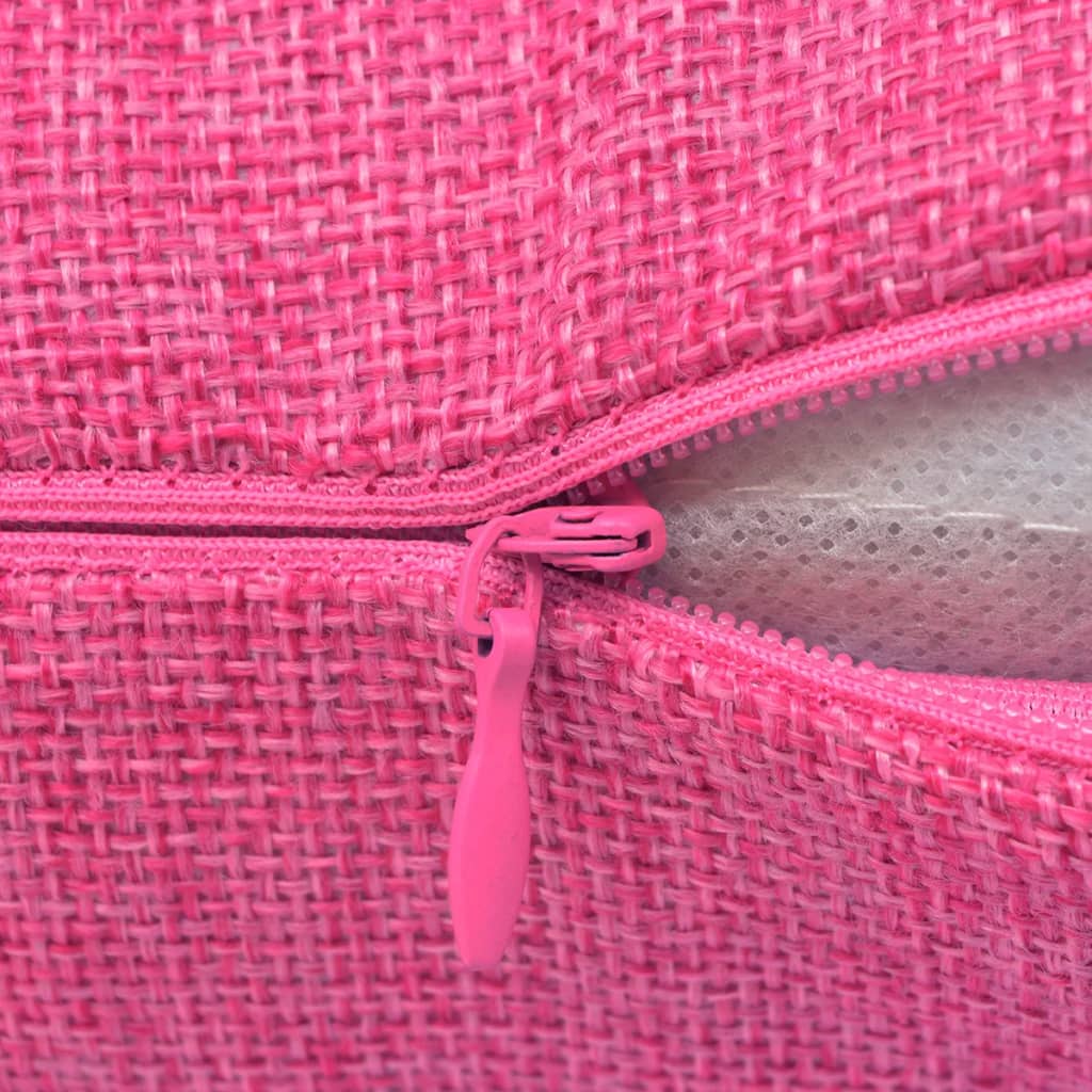 Vidaxl cushion covers set of 4, linen look, pink, 40x40 cm