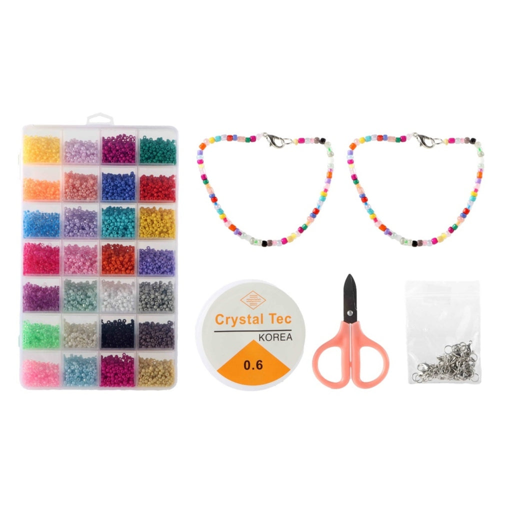 Juego de cuentas de vidrio de lujo, 350gr.