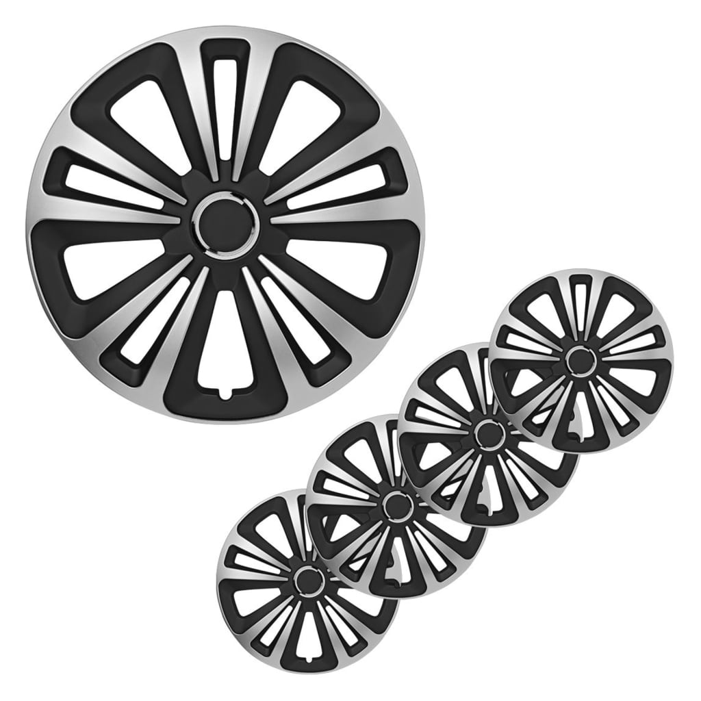 PREPLUS HUBCAPS 4 ST TERRA 13 '' Silber farbig und schwarz