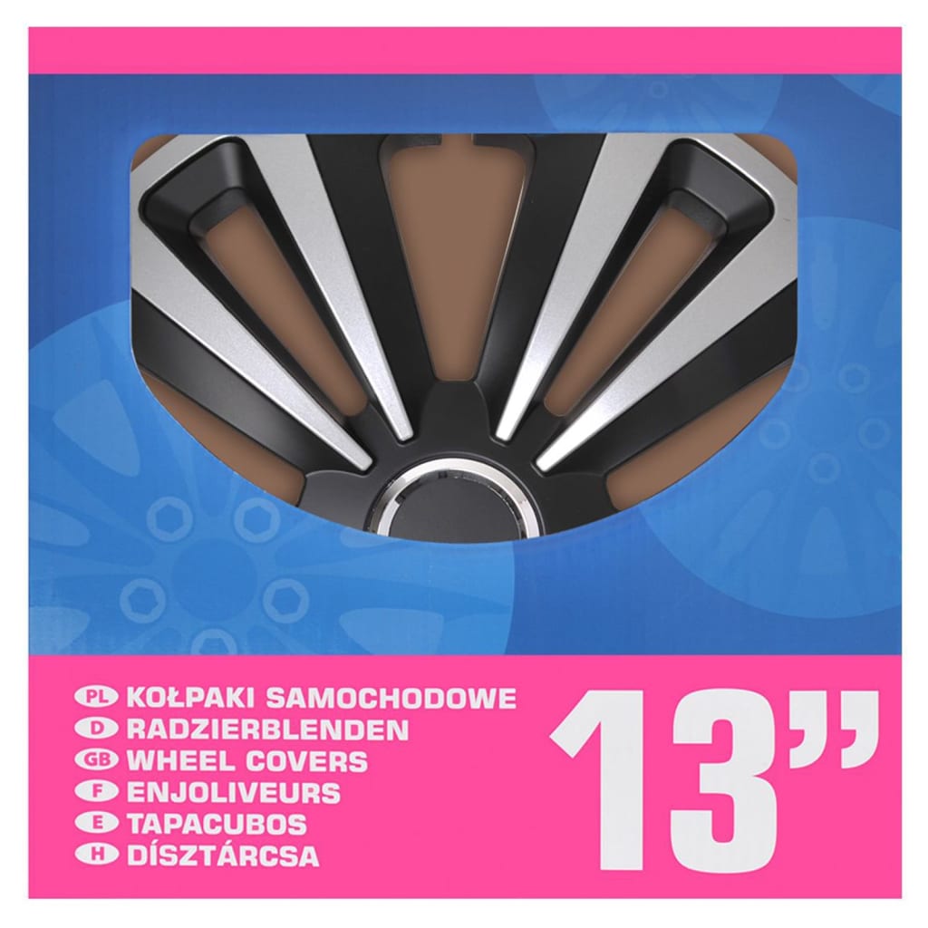 PREPLUS HUBCAPS 4 ST TERRA 13 '' Silber farbig und schwarz