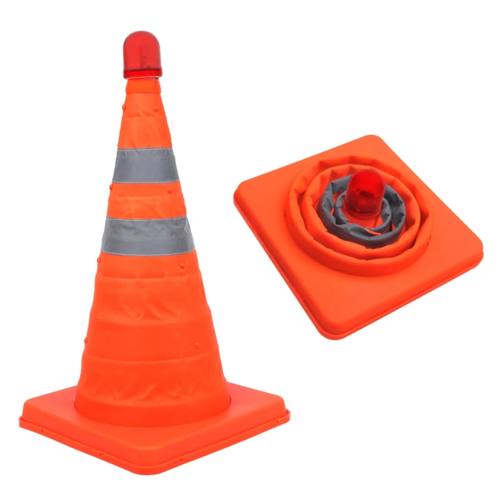 ProPlus Safety Pylon med lysdioder sammenfoldelige