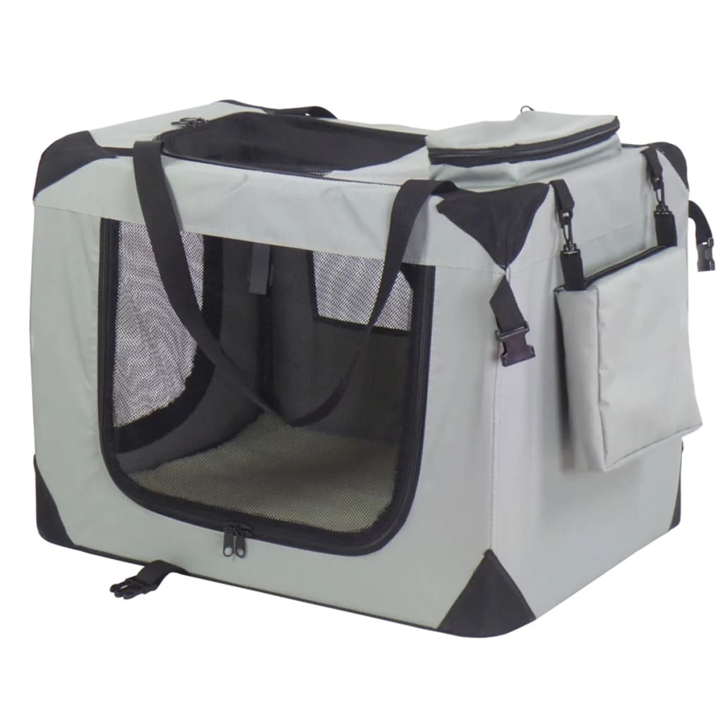 @pet @pet dog travel basket nylon 90x61x65 cm gray 11074