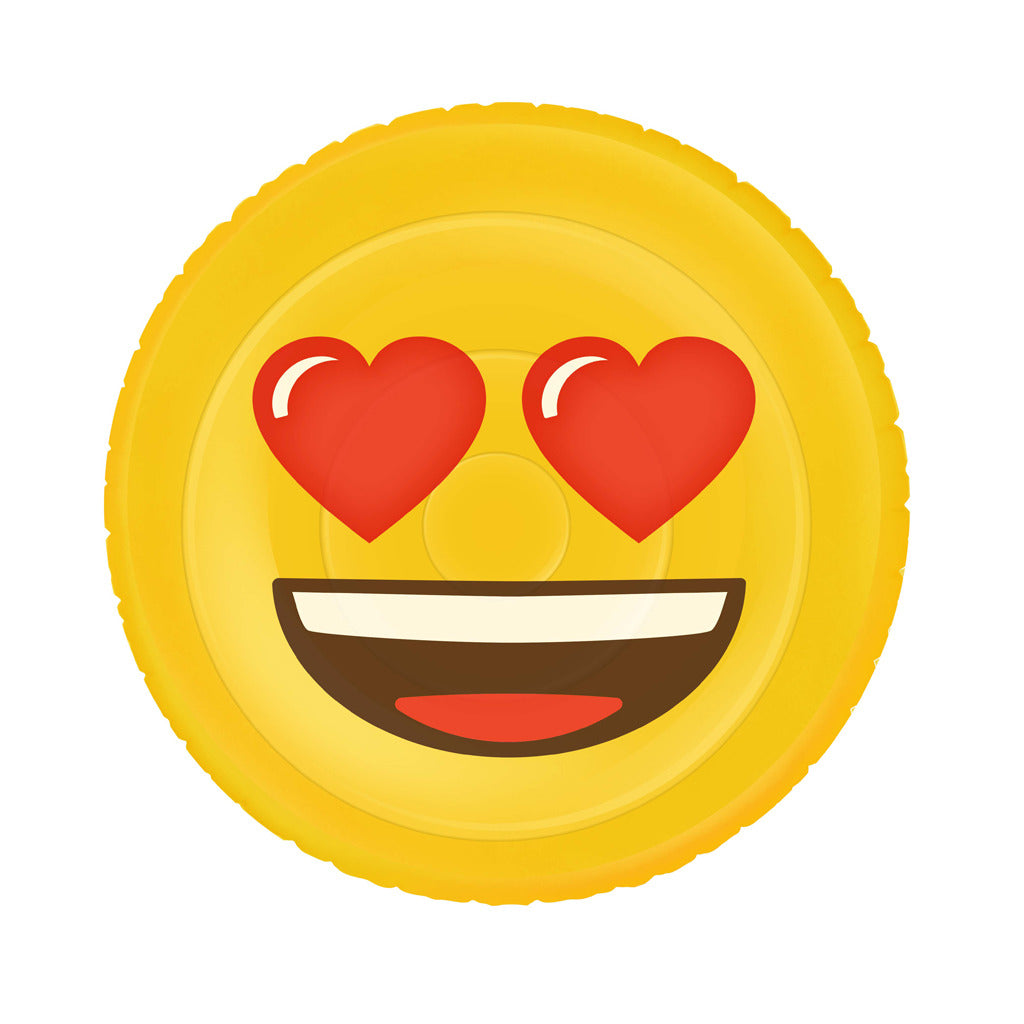 Figura gonfiabile di base emoji face cuori 140 cm