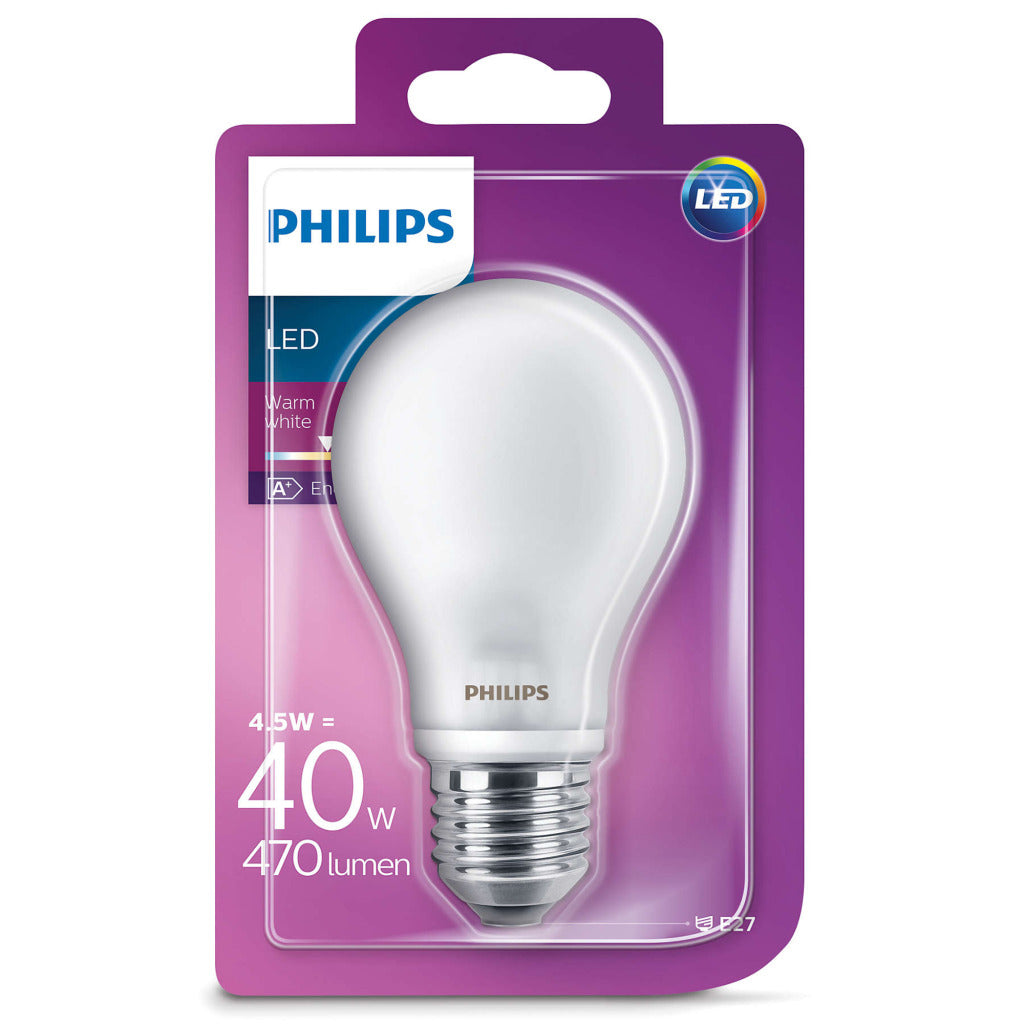 Philips led classic 40w a60 e27 ww fr nd
