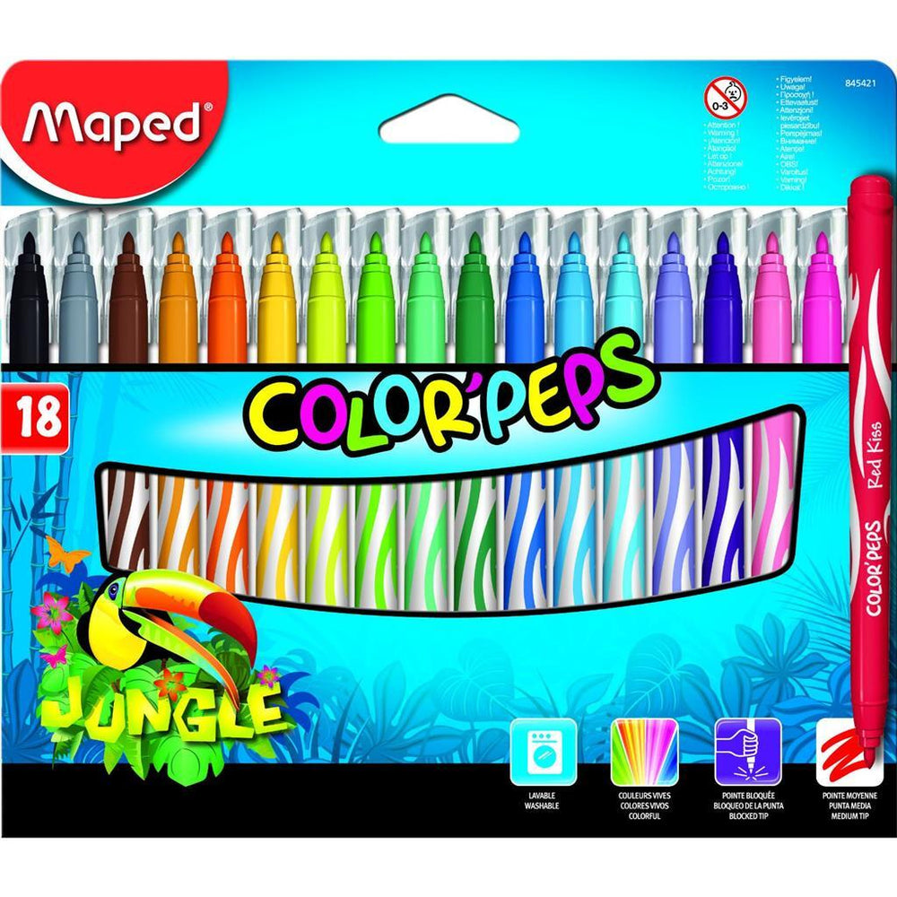 Maped Maped Blowart Pen + 18 Felt-Tip Pens