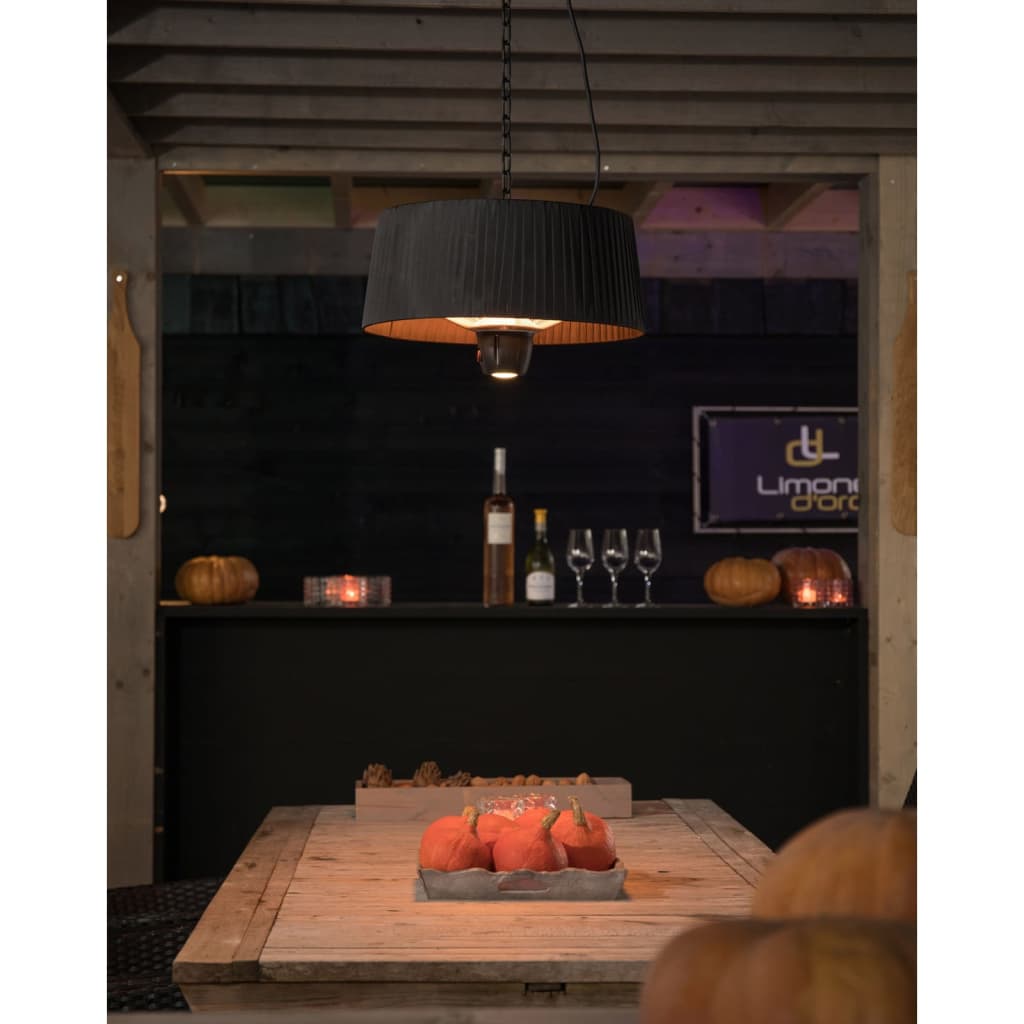 Riscaldatore di terrazza solare solare artix compact 1500 w alogeno nero artix c-hb