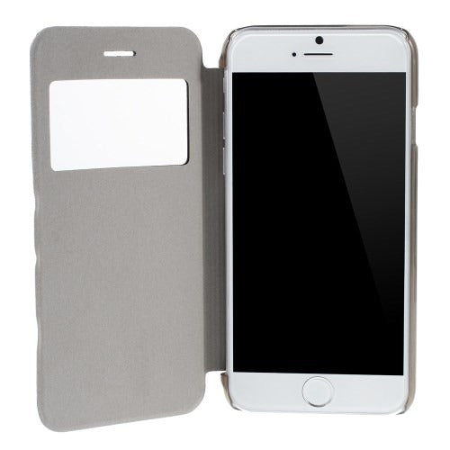 Mw mw funda tipo libro ventana vista gris para iphone 6