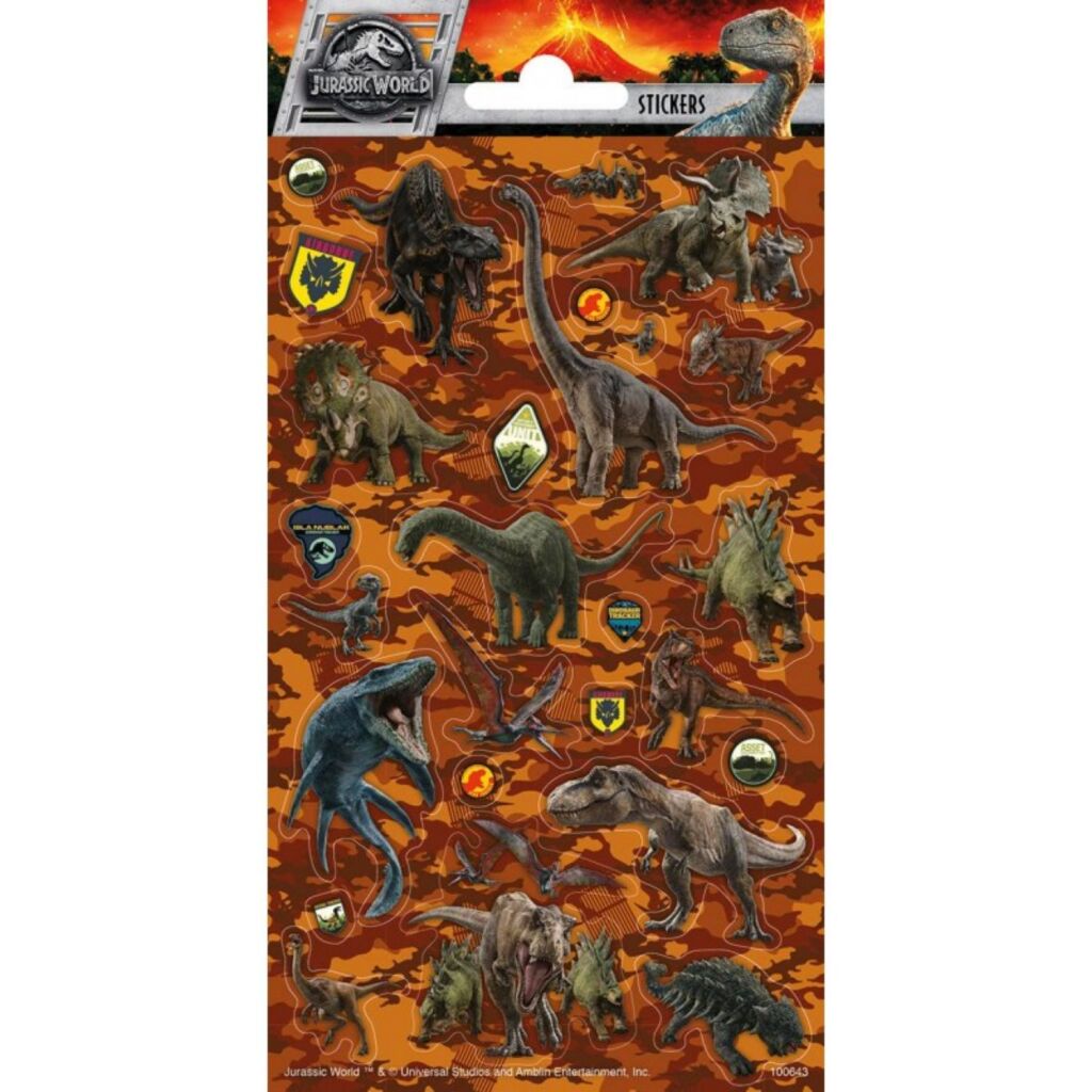 Totum sticker sheet jurassic world
