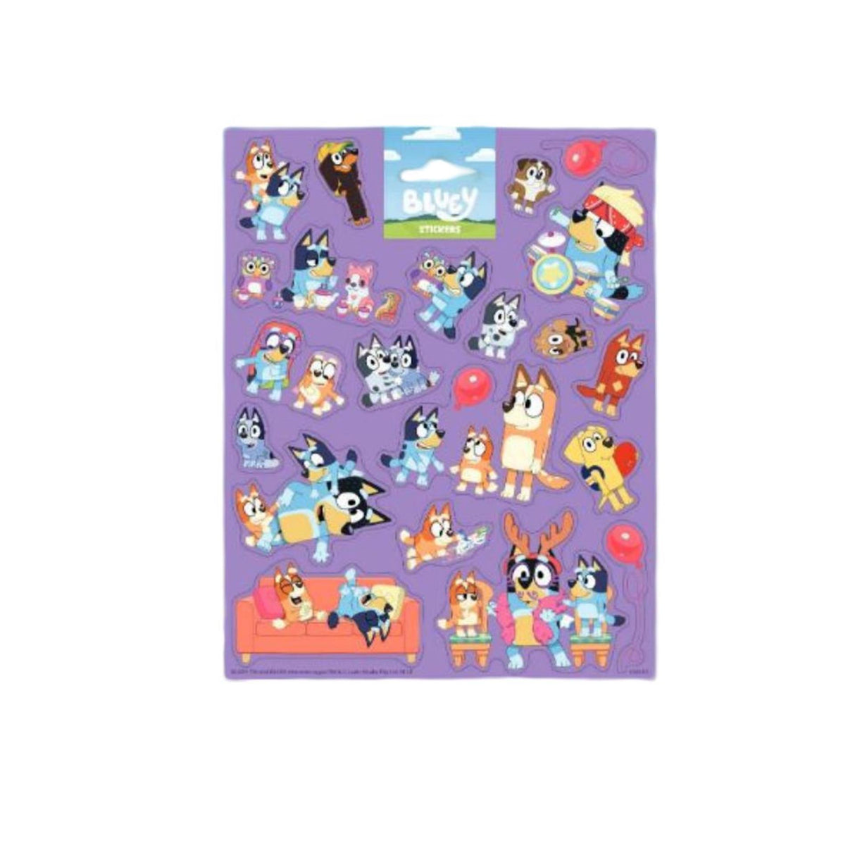 Totum sticker sheet big bluey