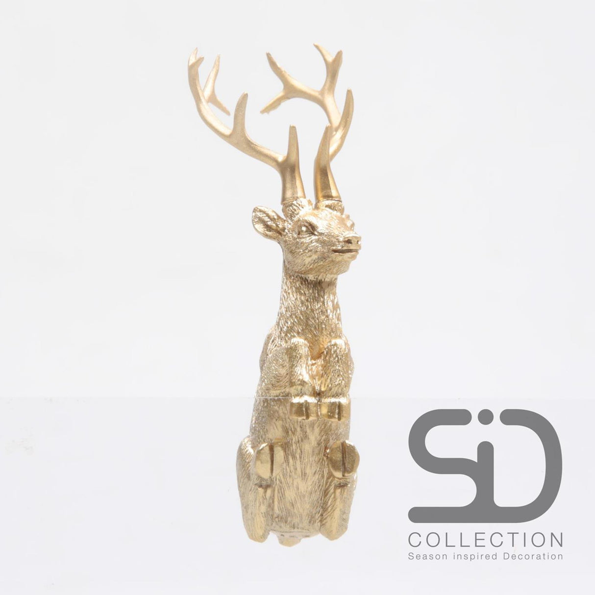 Season inspired decoration pothanger hert goud 7cm