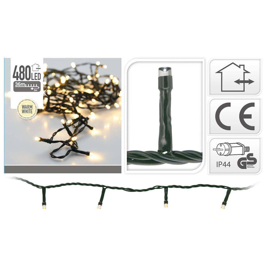 No brand Christmas LED lighting 480 warm white 0.5cm lamp, IP44