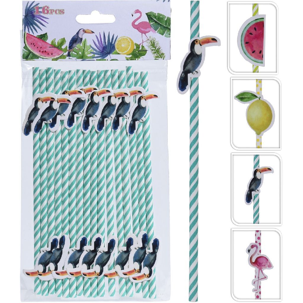 Einfache Papierstrohhalme mit Figur