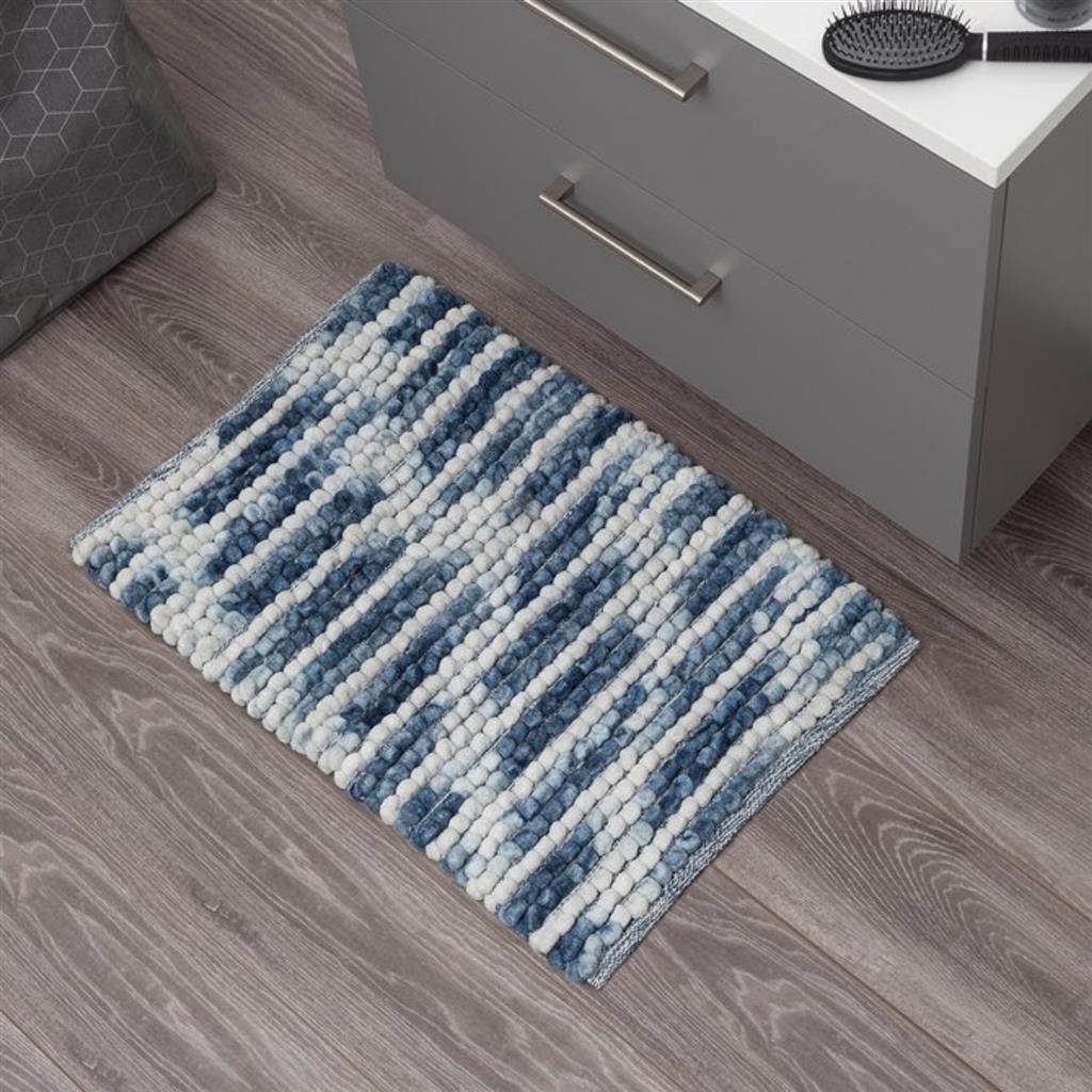 Sealskin vintage bath mat 50x80 cm polyester blue