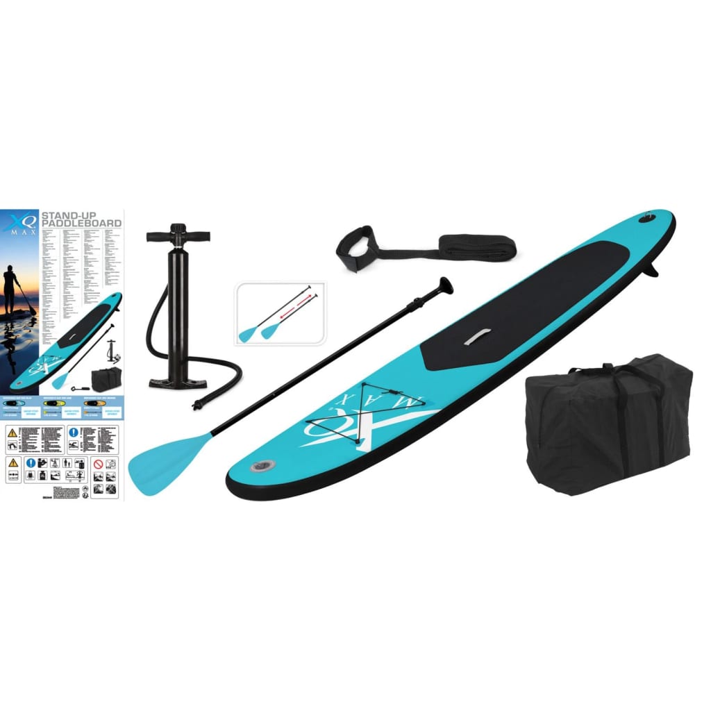 XQ Max Stand Up Paddleboard inflable 285 cm azul y negro