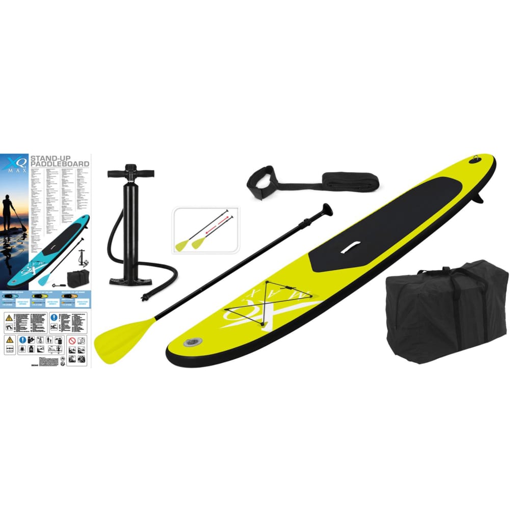 XQ Max Stand Up Paddleboard inflable 285 cm de lima y negro